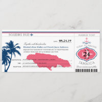 Blauer/rosa Palme-Anker-Boarding-Durchlauf