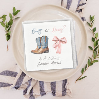 Blauer rosa Party für Stiefel oder Bows Serviette