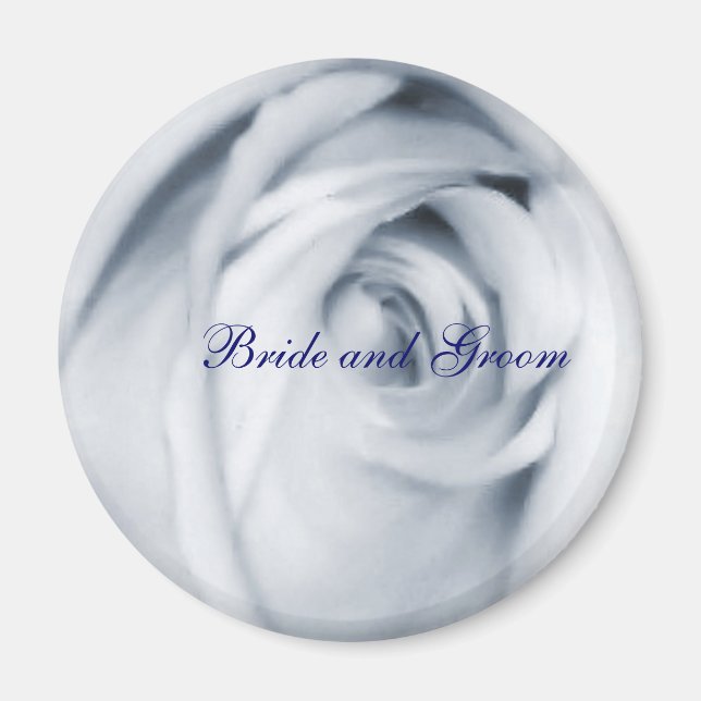 Blauer Rose Magnet Brie and Groom (Vorne)