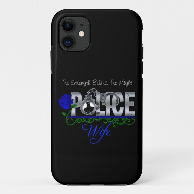 Blauer Rose POLIZEI-EHEFRAU iPhone 5 Kasten Case-Mate iPhone Hülle (Rückseite)