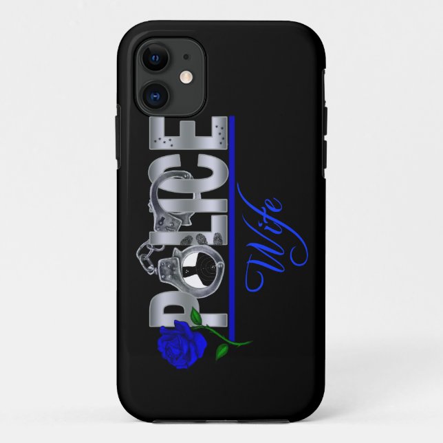 Blauer Rose POLIZEI-EHEFRAU iPhone 5 Kasten Case-Mate iPhone Hülle (Rückseite)