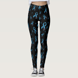 Blauer/rote Ribbons...Diabetes Leggings