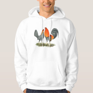 Blauer Roter Gamefowl Hoodie