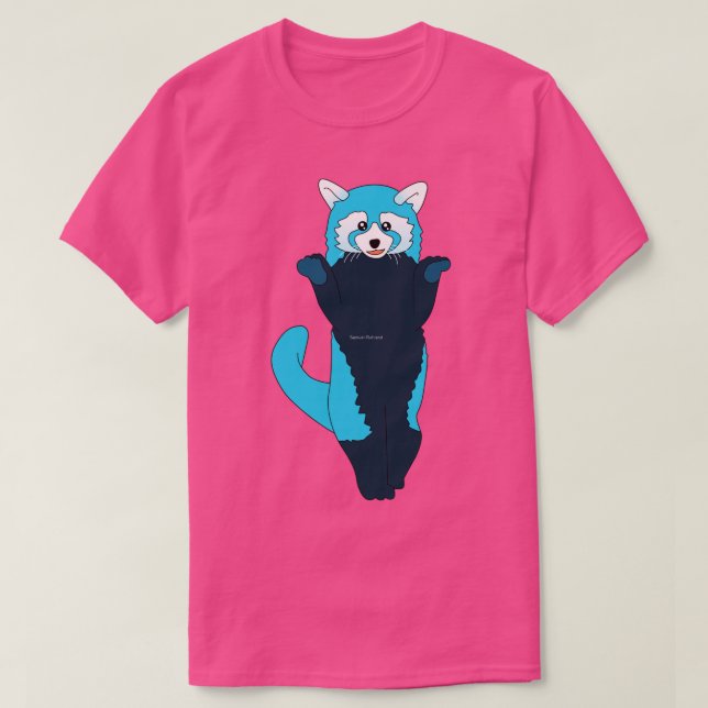 Blauer roter Panda 2 T-Shirt (Design vorne)