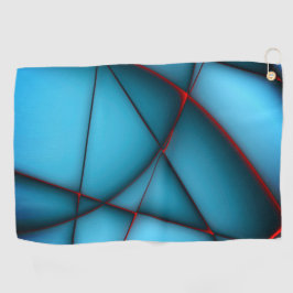 Blauer, roter Stielschnitt Golfhandtuch