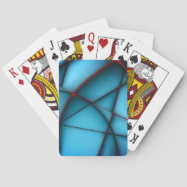 Blauer, roter Stielschnitt Spielkarten