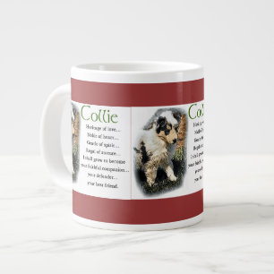 Blauer Rough Collie Welpe Jumbo-Tasse