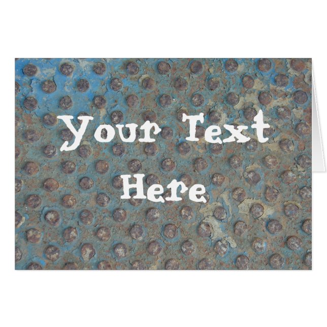 Blauer Rusty, der Türschwelle, Ihr Text hier (Vorderseite (Horizontal))