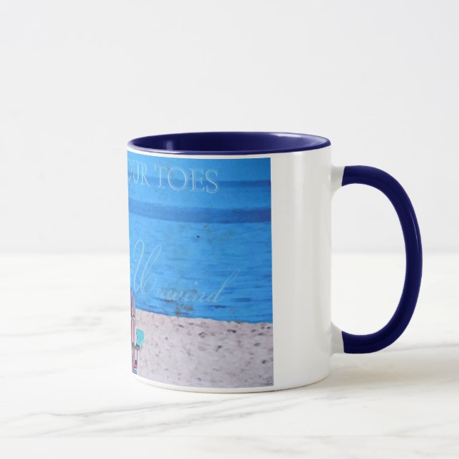 Blauer Sand in den Zehen Tasse (Rechts)
