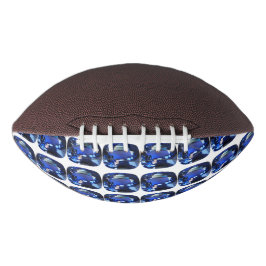 Blauer Saphir Cushion Cut Muster Football