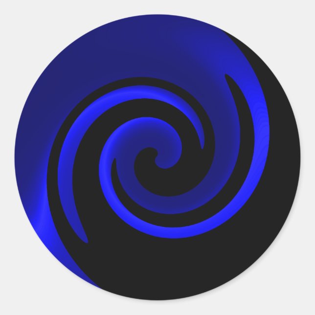 Blauer Saphir Runder Aufkleber (Vorderseite)