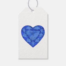 Blauer Saphir Schmuck Herz Aquarelltafeln Geschenkanhänger