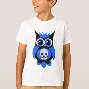 Blauer Saumhühner T-Shirt