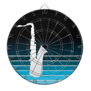 Blauer Saxophon Dartscheibe