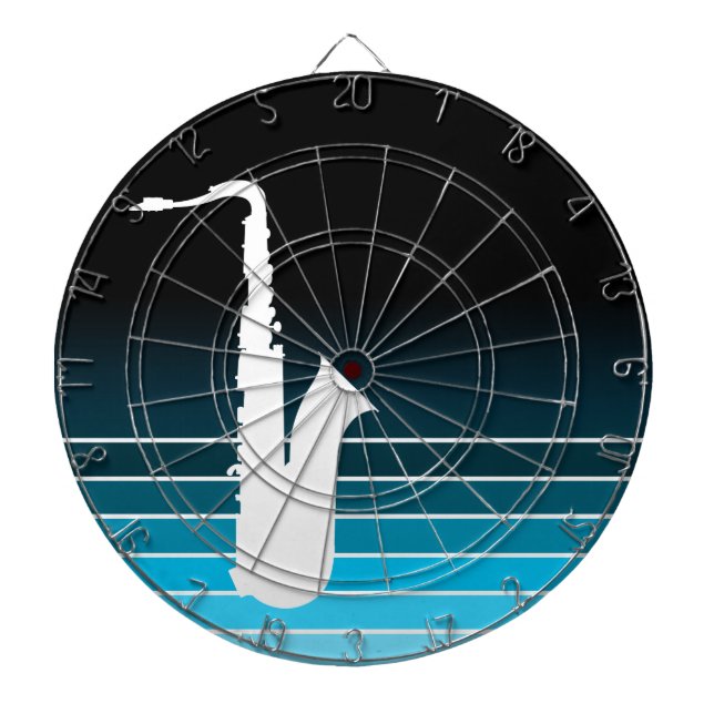 Blauer Saxophon Dartscheibe (vorne)