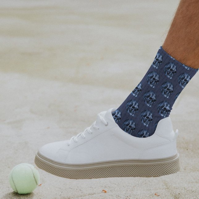 Blauer Schädel Beängstigend Cool und einzigartig g Socken (Von Creator hochgeladen)