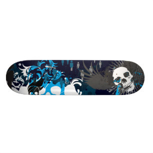 Blauer Schädel Skateboard