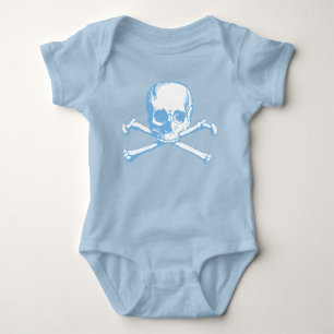 Blauer Schädel und T - Shirt