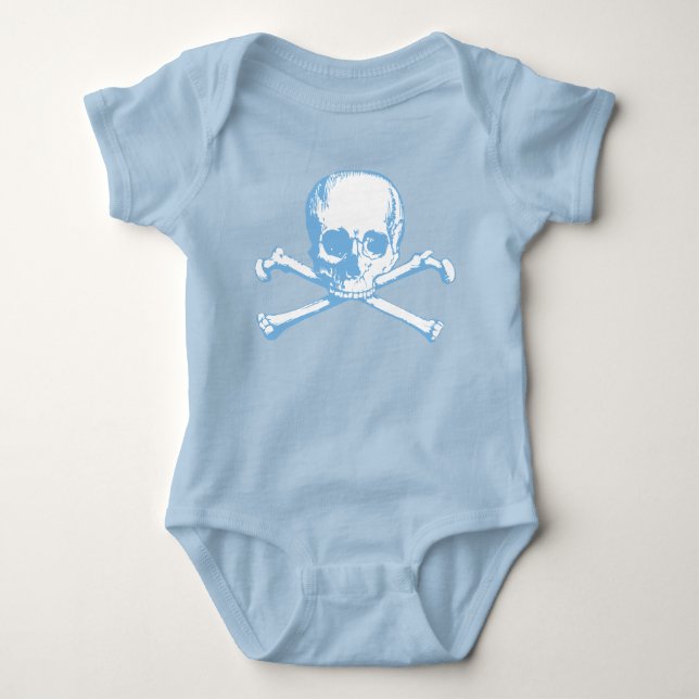 Blauer Schädel und T - Shirt (Vorderseite)