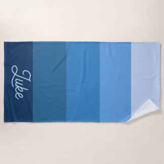 Blauer schattierter Ombre-Verlauf Strandtuch