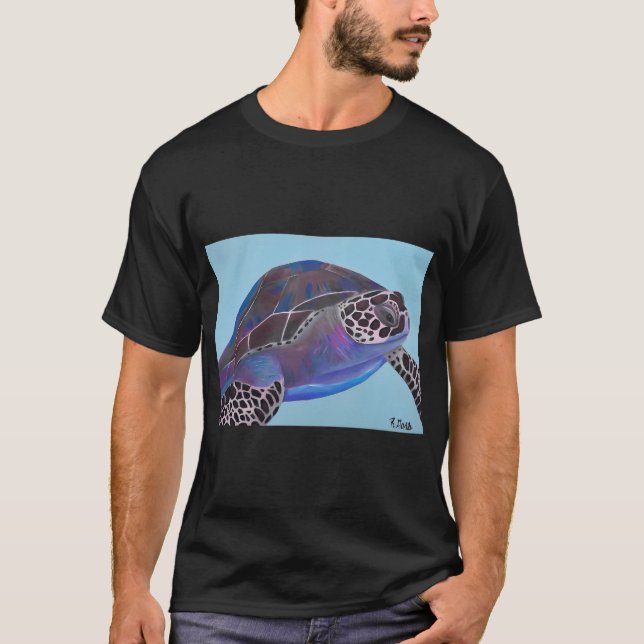 Blauer Schildkröte T-Shirt (Vorderseite)