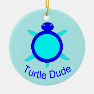 Blauer Schildkröten Typ Ornament