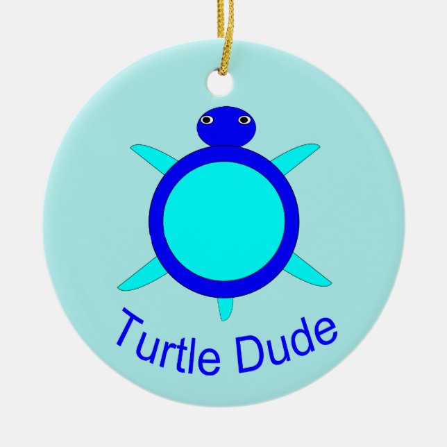Blauer Schildkröten Typ Ornament (Vorne)