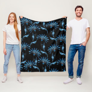Blauer Schimmer Fleecedecke