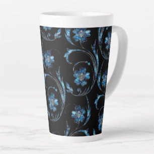 Blauer Schimmer Floral 2 Milchtasse