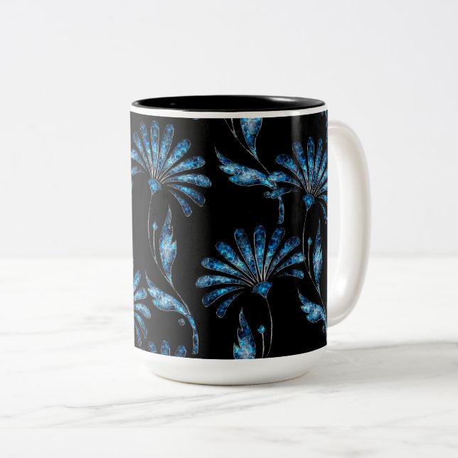 Blauer Schimmer Zweifarbige Tasse (VorderseiteRechts)