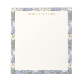 Blauer Schlagkörper Personalisierter Name Notizblock