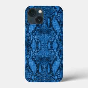 Blauer Schlangenlederdruck Case-Mate iPhone Hülle