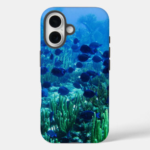 Blauer Schleim des Fotos iPhone 16 Hülle