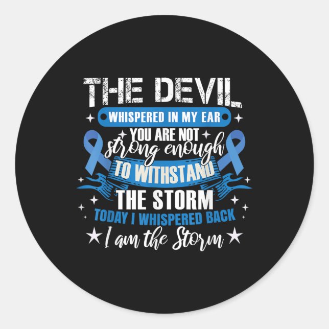 Blauer Schleim _ Kolonskopie Kolorektalkarzinom W Runder Aufkleber (Vorderseite)