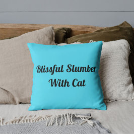 Blauer Schlummer mit Personalisiertem katzenblauen Kissen
