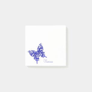 blauer Schmetterling Aquarell stilvoll chic indivi Post-it Klebezettel