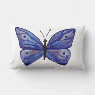 Blauer Schmetterling Art Lumbar Pillow 33 cm x 53  Lendenkissen