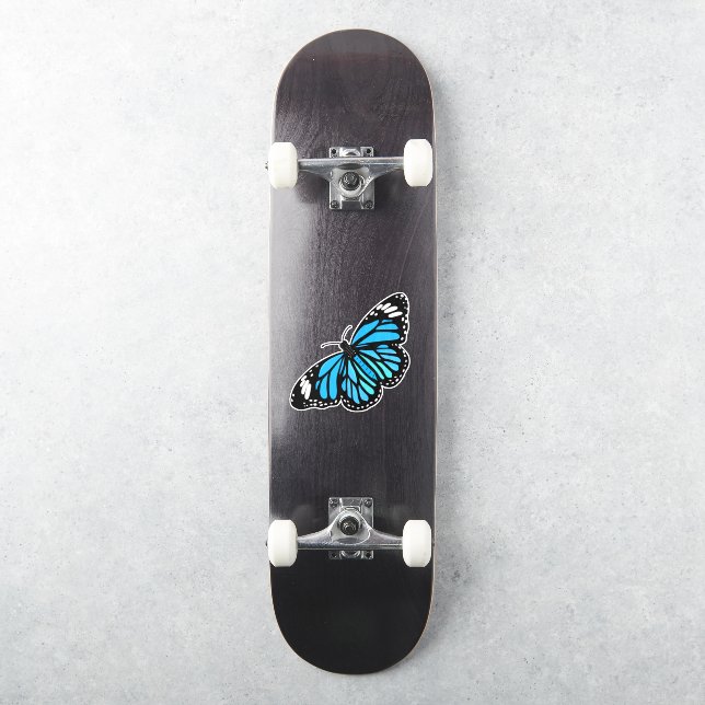 Blauer Schmetterling Aufkleber (Skateboard)