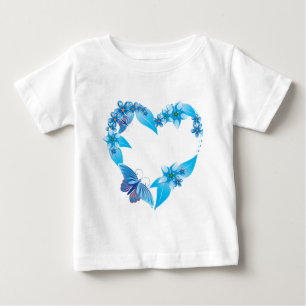 Blauer Schmetterling Baby T-shirt