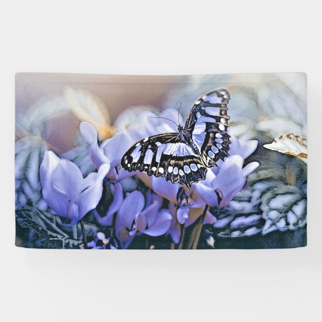 Blauer Schmetterling Banner (Horizontal)