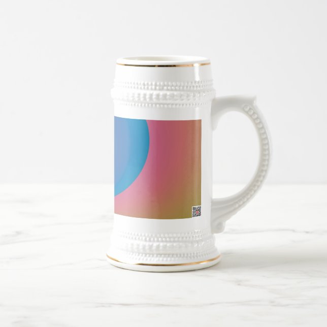 Blauer Schmetterling Bierglas (Rechts)