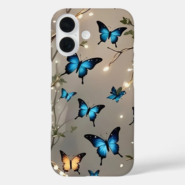 Blauer Schmetterling bunt Case-Mate iPhone Hülle (Rückseite)
