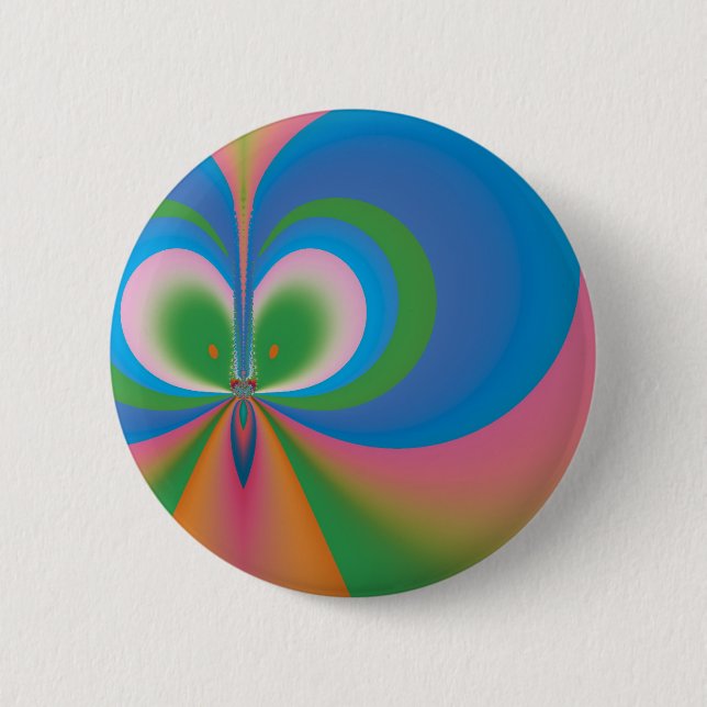 Blauer Schmetterling Button (Vorderseite)