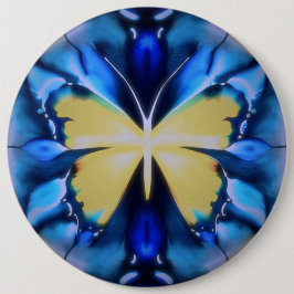 Blauer Schmetterling-Button in der Gefärbte Krawat Button