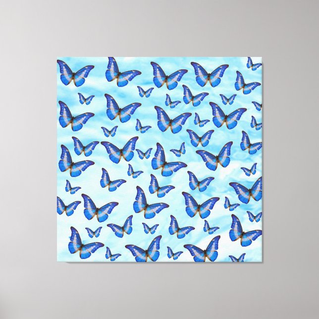 Blauer Schmetterling Canvas Print Leinwanddruck (Vorderseite)