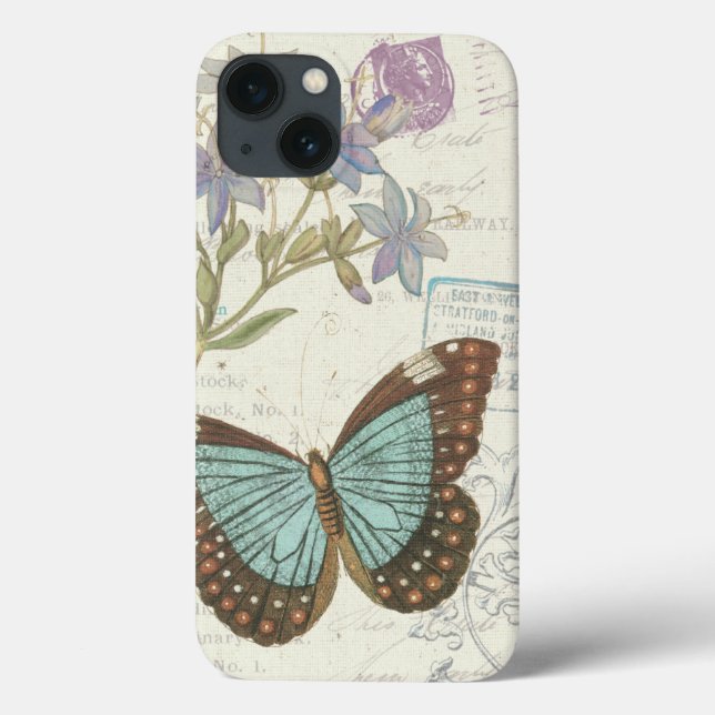 Blauer Schmetterling Case-Mate iPhone Hülle (Rückseite)