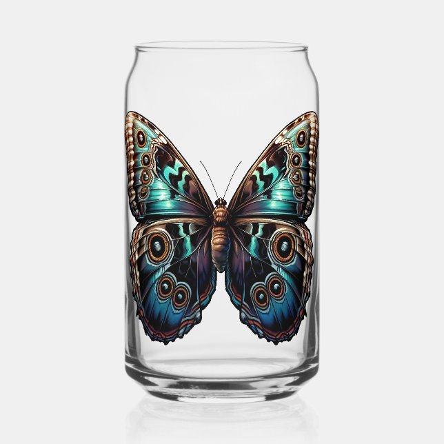 Blauer Schmetterling Dosenglas (Vorderseite)