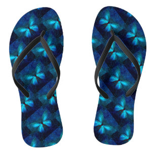 Blauer Schmetterling Flip Flops