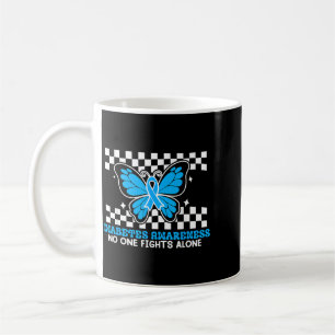 Blauer Schmetterling für Diabetes-Bewusstseinsfami Kaffeetasse