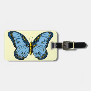 Blauer Schmetterling Gepäckanhänger